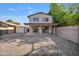 Spacious backyard with gravel and block fence at 2706 W Estrella Dr, Chandler, AZ 85224