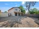 Spacious backyard with gravel and block fence at 2706 W Estrella Dr, Chandler, AZ 85224