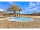 Community splash pad featuring a playful metal horse in a well-maintained park setting at 3906 N 297Th Cir, Buckeye, AZ 85396