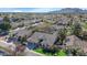 Panoramic aerial view of the house, highlighting the neighborhood's mature landscaping and serene setting at 5507 E Shea Blvd, Scottsdale, AZ 85254