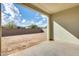 Unlandscaped backyard features a block wall offering privacy at 6336 S Granite St, Gilbert, AZ 85298