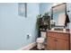 Bright bathroom featuring greenery, natural light, and a modern vanity at 65 W Cucumber Tree Ave, San Tan Valley, AZ 85140