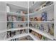 Walk-in pantry featuring ample shelving for storage and organization at 8320 E Arroyo Hondo Rd, Scottsdale, AZ 85266