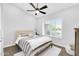 Serene bedroom featuring a comfortable bed, ample natural light, and contemporary decor, creating a peaceful retreat at 9739 E Pershing Ave, Scottsdale, AZ 85260