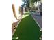 Artificial turf putting green with flags, perfect for golf enthusiasts at 265 E Liberty Ln, Gilbert, AZ 85296