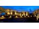 Elegant home with beautiful outdoor lighting, showcasing architectural details at 28304 N 141St Way, Scottsdale, AZ 85262