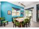 Bright dining room with vibrant blue walls and stylish furnishings at 3202 N 197Th Ave, Buckeye, AZ 85396
