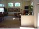 Bright common area featuring a cozy sitting area, fireplace, and stylish interior design at 5335 E Shea Blvd # 1095, Scottsdale, AZ 85254