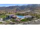 Aerial shot of the community pool and recreation area with stunning mountain views at 9422 S 7Th Pl, Phoenix, AZ 85042