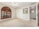 Bright bedroom featuring a fan, large closet and a charming window with wood blinds at 9809 W Wescott Dr, Peoria, AZ 85382