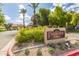 Community entrance with fountain, mature landscaping and signage. Beautiful curb appeal! at 1211 N Miller Rd # 258, Scottsdale, AZ 85257