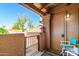 Outdoor patio area with a railing and seating, ideal for enjoying a quiet moment outdoors in the community at 1211 N Miller Rd # 258, Scottsdale, AZ 85257