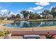 Peaceful lakeside view showcasing mature trees, open green space, and a calming atmosphere at 17077 N Zuni Trl, Surprise, AZ 85374