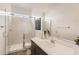 Bathroom featuring sleek vanity, contemporary fixtures, and a glass-enclosed shower at 3794 E Terrel St, San Tan Valley, AZ 85143