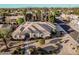 Expansive aerial view showcases the home's desert landscaping, and quiet neighborhood at 3954 E Florian Ave, Mesa, AZ 85206