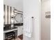 Modern bathroom featuring a vanity, large mirrors, and contemporary finishes at 6601 E Hearn Rd, Scottsdale, AZ 85254