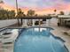 Beautiful backyard pool with a covered patio area perfect for outdoor entertaining at 6601 E Hearn Rd, Scottsdale, AZ 85254