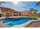 Sparkling pool with patio and a covered outdoor dining area at 662 W Raven Dr, Chandler, AZ 85286