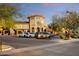 Community shops and commercial district with mature trees and landscaping at 9467 E Rockwood Dr, Scottsdale, AZ 85255