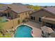 Backyard featuring a pool, patio, desert landscaping and privacy walls at 10250 E Morning Star Dr, Scottsdale, AZ 85255