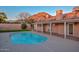 Inviting backyard pool with mountain views and covered patio, perfect for outdoor entertaining and relaxation at 13014 N 23Rd Pl, Phoenix, AZ 85022