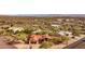 An aerial view of a home near a baseball field, in a community with desert landscaping at 16522 E Glenbrook Blvd, Fountain Hills, AZ 85268