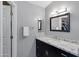 The bathroom has granite countertops, dark cabinetry, and contemporary fixtures at 16522 E Glenbrook Blvd, Fountain Hills, AZ 85268