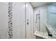 Modern shower with white and marbled tiles, featuring a rainfall shower head at 19700 N 76Th St # 2044, Scottsdale, AZ 85255