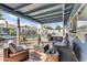 Inviting outdoor patio with comfortable seating and a view of the sparkling pool at 2505 E Hampton Ave, Mesa, AZ 85204