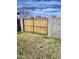 Backyard featuring block wall and wooden gate at 3618 W Las Palmaritas Dr, Phoenix, AZ 85051
