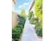 Beautifully landscaped walkway with lush greenery and vibrant plants offering privacy and curb appeal at 3637 E Monterosa St # 5, Phoenix, AZ 85018