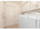 Functional laundry room with built-in cabinets and modern appliances at 10410 E San Tan Blvd, Sun Lakes, AZ 85248