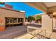 The library entrance with beautiful planters and an inviting patio area at 10410 E San Tan Blvd, Sun Lakes, AZ 85248