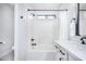 Bathroom featuring a tub/shower combination and white vanity at 13238 W Market St, Surprise, AZ 85374