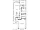 Layout of a one-story home featuring an open kitchen, bedrooms, and a two-car garage at 1432 W Hess Ave, Coolidge, AZ 85128