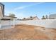 Fenced backyard features a covered patio area and an empty yard at 3026 W Ross Ave, Phoenix, AZ 85027