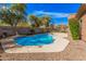 Beautiful backyard pool area with a well-maintained patio, offering a serene and private outdoor retreat at 4376 S Summit E St, Gilbert, AZ 85297