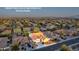 A high definition aerial view of a beautiful neighborhood with mountains in the background at 4545 S Ellesmere St, Gilbert, AZ 85297