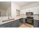 Modern kitchen featuring stainless steel appliances, two-toned cabinets and quartz countertops at 5335 E Shea Blvd # 2126, Scottsdale, AZ 85254