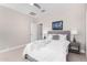 Bedroom featuring ceiling fan, plush carpet, neutral paint and an ensuite bathroom at 5550 N Luna Dr, Eloy, AZ 85131