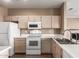 Efficient kitchen with white appliances, cabinets, and bright counter space at 7009 E Acoma Dr # 1046, Scottsdale, AZ 85254