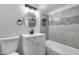 Updated bathroom with a tiled shower and new vanity at 148 N Glenview --, Mesa, AZ 85213