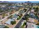 Aerial view of neighborhood, close to shopping and dining, with scenic mountain views in the distance at 1837 E Coolidge St, Phoenix, AZ 85016