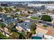 Aerial view of the neighborhood showcasing lush landscaping, mature trees, and backyard swimming pool at 1837 E Coolidge St, Phoenix, AZ 85016