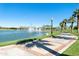 Scenic view of the community lake with fountains and walking paths at 18501 W Galveston St, Goodyear, AZ 85338