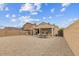 Large backyard featuring a covered patio, great for outdoor gatherings at 24108 N Nectar Ave, Florence, AZ 85132