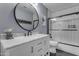 Stylish bathroom with modern fixtures, sleek vanity, and tiled shower at 1840 N Brighton Cir, Mesa, AZ 85207