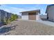 Shed in backyard with gravel landscape at 1840 N Brighton Cir, Mesa, AZ 85207