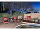 Relaxing backyard patio with a covered lounge area and an open lounge area, perfect for enjoying Arizona evenings at 24024 N 74Th St, Scottsdale, AZ 85255