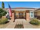 Inviting front entrance with brick columns and a fountain at 3160 E Fox St, Mesa, AZ 85213